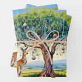 Kangaroo unter dem Hummer mit Weihnachtsbaumbaumho Geschenkpapier Set (Beispiel)