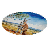 Kangaroo unter dem Hummer mit Weihnachtsbaumbaumho Schneidebrett (Ecke)