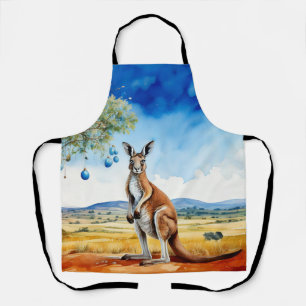 Kangaroo unter dem Hummer mit Weihnachtsbaumbaumho Schürze