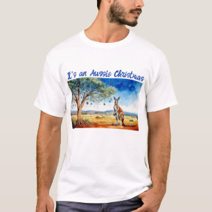 Kangaroo unter dem Hummer mit Weihnachtsbaumbaumho T-Shirt