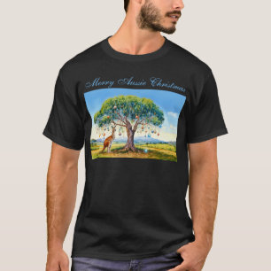 Kangaroo unter dem Hummer mit Weihnachtsbaumbaumho T-Shirt