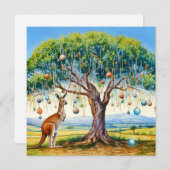 Kangaroo unter gumbaum Weihnachtsbaumbaum (Vorne/Hinten)