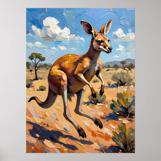 Kangaroo unterwegs poster (Vorne)