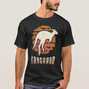 Kangaroo Vintag Retro Classic Animal Sunset T-Shirt