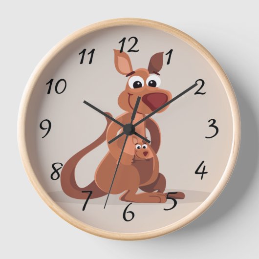 Kangaroo Wall Clock Uhr (Vorderseite)