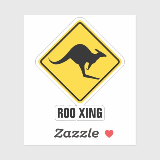 Kangaroo-Warnzeichen Aufkleber (Blatt)