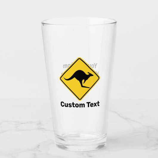 Kangaroo-Warnzeichen Glas (Vorderseite)