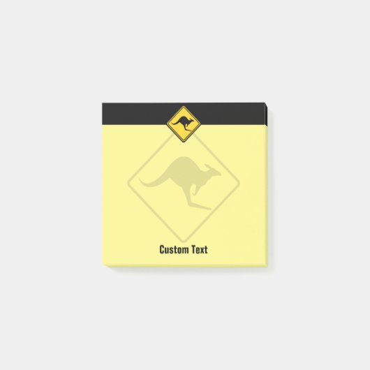 Kangaroo-Warnzeichen Post-it Klebezettel (Vorderseite)