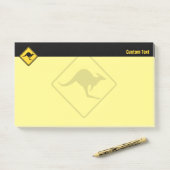 Kangaroo-Warnzeichen Post-it Klebezettel (Auf Schreibtisch)