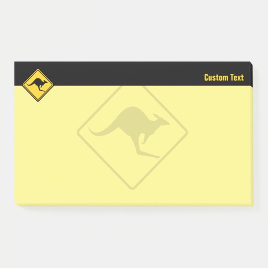 Kangaroo-Warnzeichen Post-it Klebezettel (Vorderseite)