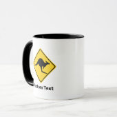Kangaroo-Warnzeichen Tasse (Vorderseite Links)