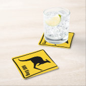 Kangaroo-Warnzeichen Untersetzer (Vor Ort)