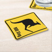 Kangaroo-Warnzeichen Untersetzer (angewinkelt)