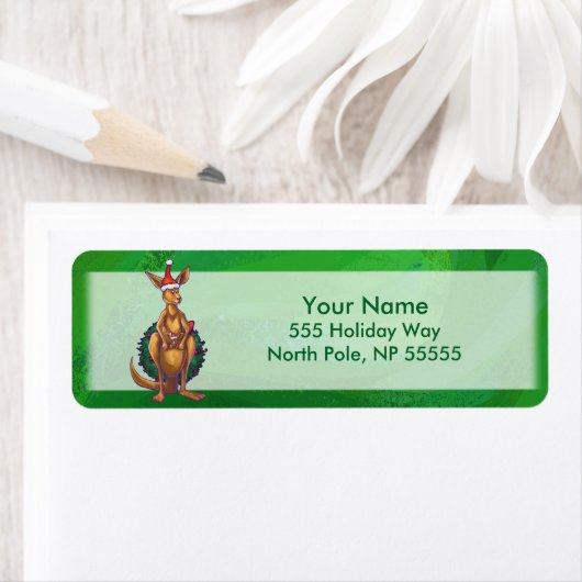 Kangaroo Weihnachten auf grün gestrichen (Insitu)