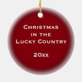 Kangaroo Weihnachten im glücklichen Land Keramikornament (Hinten)