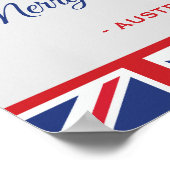 Kangaroo Weihnachtsdekor, Merry Animal Australia Poster (Ecke)