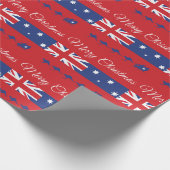 Kangaroo Weihnachtsdekoration, Merry Sleigh Austra Geschenkpapier (Ecke)