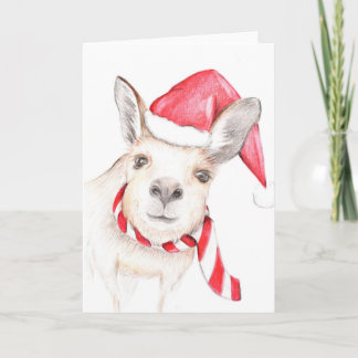 Kangaroo Weihnachtskarte Feiertagskarte