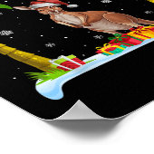 Kangaroo Weihnachtsmannmütze Palm Tree Beach Xmas Poster (Ecke)