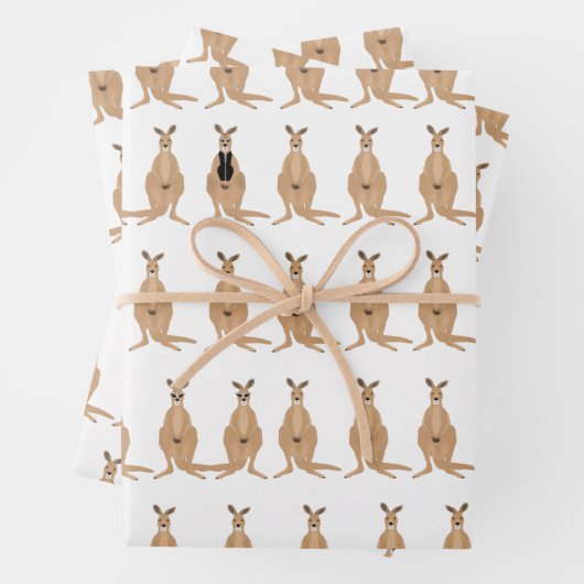 Kangaroo-Wrapping Paper Sheets Geschenkpapier Set (Beispiel)