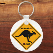 Kangaroo Xing Sign Schlüsselanhänger (Vorderseite)