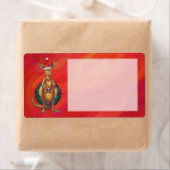 Kangaroo Xmas on Red (Insitu)