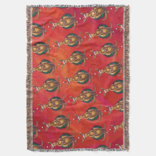 Kangaroo Xmas on Red Decke (Vorderseite Vertikal)