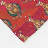 Kangaroo Xmas on Red Fleecedecke (Ecke)
