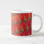 Kangaroo Xmas on Red Jumbo-Tasse (Rechts)