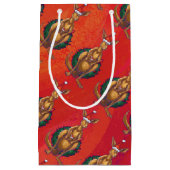 Kangaroo Xmas on Red Kleine Geschenktüte (Vorderseite)