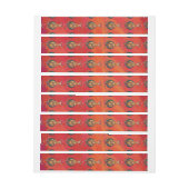 Kangaroo Xmas on Red Rundum-Adressaufkleber (Bogen)