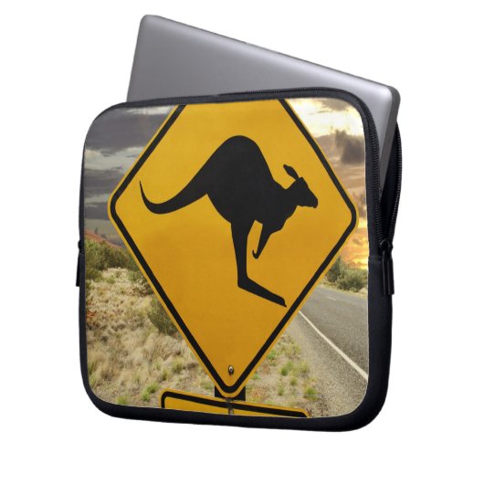 Kangaroo-Zeichen, Australien Laptopschutzhülle (Vorderseite Links)