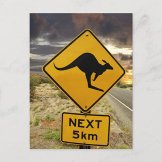 Kangaroo-Zeichen, Australien Postkarte