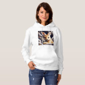 Kangaroo's Baby in Mutter Pouch Print Hoodie (Vorne ganz)