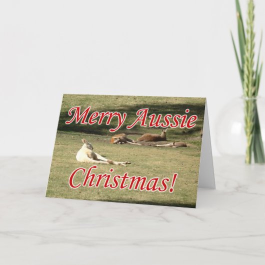 Kangaroos Feiertagskarte (Vorderseite)