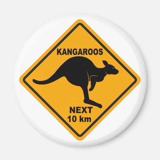 Kangaroos Nächste 10 km Magnet (Vorne)