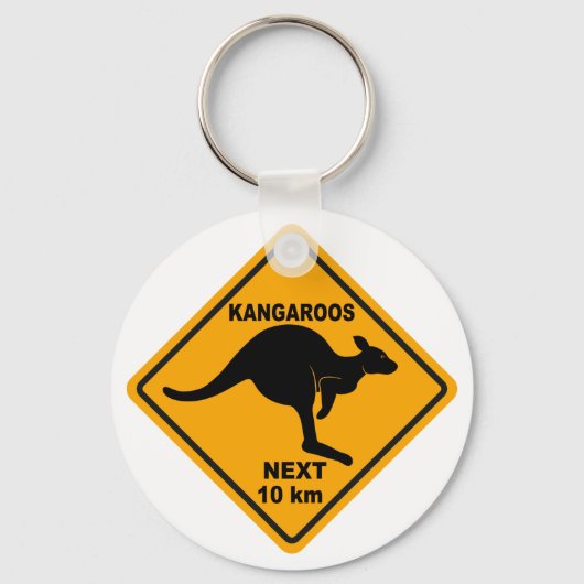 Kangaroos Nächste 10 km Schlüsselanhänger (Vorderseite)
