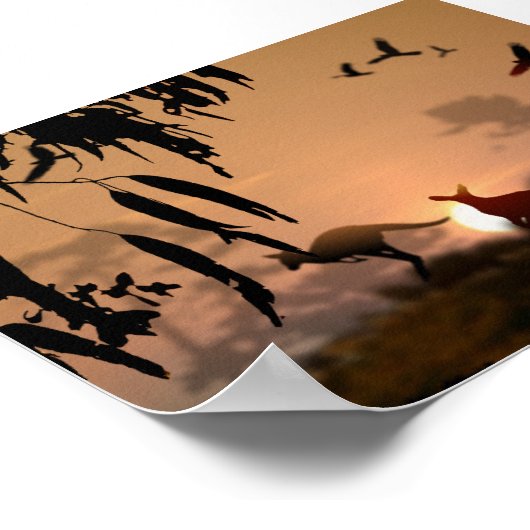 Kangaroos Poster (Ecke)