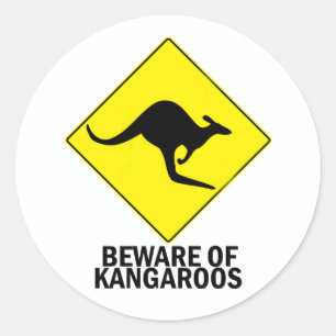 Kangaroos Runder Aufkleber
