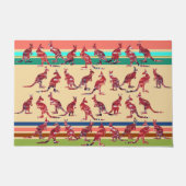 Kangaroos & Stripes Muster + Ihre Ideen Fußmatte (Vorderseite)