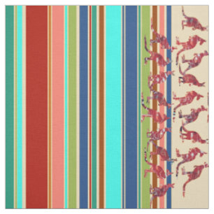 Kangaroos & Stripes Muster + Ihre Ideen Stoff