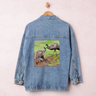 Kangaroos und Emu, meine Damen Denim Jacket Jeansjacke