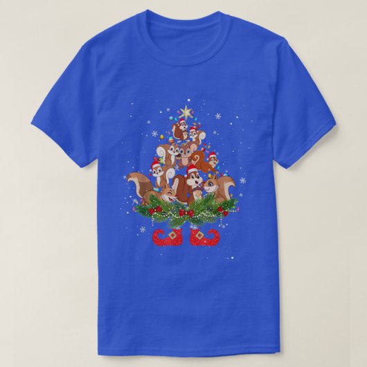 Kangaroos Weihnachtsbaumleuchten Weihnachtsmannmüt T-Shirt (Design vorne)