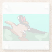 Kangarosprung Glasuntersetzer (Rückseite)