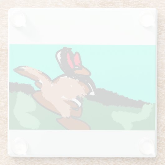 Kangarosprung Glasuntersetzer (Rückseite)