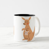 Kangarou-Tasse Zweifarbige Tasse (VorderseiteRechts)