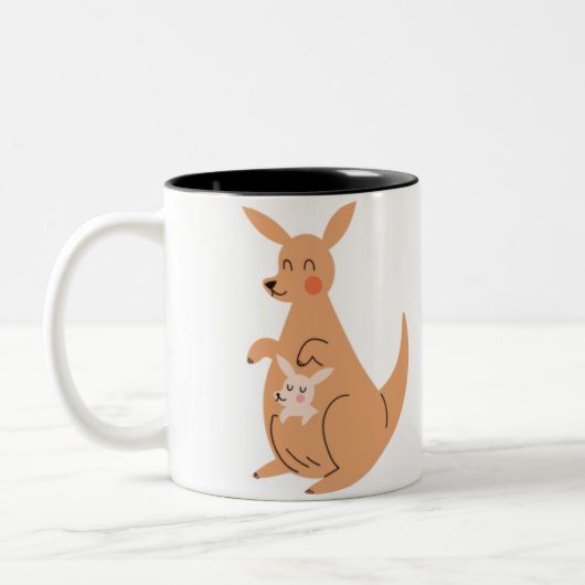 Kangarou-Tasse Zweifarbige Tasse (Links)