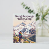 Kangchenjunga-Basislager Nepal Postkarte (Stehend Vorderseite)
