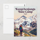 Kangchenjunga-Basislager Nepal Postkarte (Vorne/Hinten)