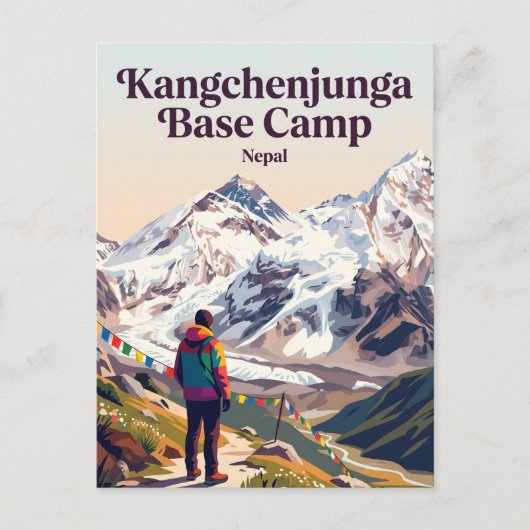 Kangchenjunga-Basislager Nepal Postkarte (Vorderseite)
